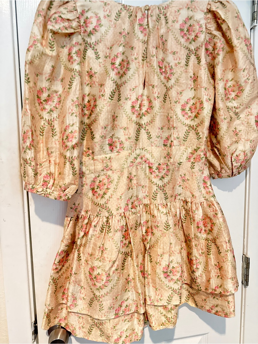 LoveShackFancy Cream and Pink Rococo Dress - Picture 11 of 12
